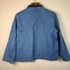 Vtg Tantrums Snowman Denim Jacket Petite Xl 90 s Grandma Artsy Cute Christmas