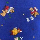 Vintage Cranston Print Works Co    Teddy Bear Print On Blue Background   2 Yards