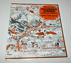 Colorado Springs Manitou Springs   Pikes Peak Brochure With Pictorial Map