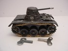 1930s-1940s Gama 65 Tin Military Army Montage Tank  And Box Early Version