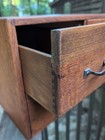 Vintage Antique Dovetailed Oak 4 Drawer Card Catalog File Cabinet Apothecary