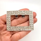 Vintage Tip Toe Crystal Rhinestone Shoe Clips Rectangle Dress Wedding Party