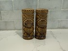 Tiki Salt   Pepper Set - Vintage - Orchids Of Hawaii - Japan - Nos