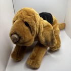 Animal Alley Hound Dog Plush Floppy Brown Hunting Puppy Brown Black Stuffed Toy 