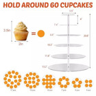Large Acrylic Round Cupcake Stand Clear Tower 6 Tier Wedding Birthday