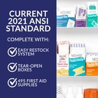 3 Shelf Metal Workplace First Aid Kit Osha Class B With Medications