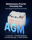 2 Pack 12v 35ah Deep Cycle Battery Sealed Agm Rechargeable Lead Acid Battery