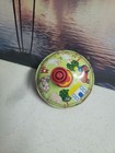Vintage Child   s Tin Toy Spinning Top 1950   s Circus Design 5 Inches