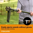 Fiskars 4-claw Stand Up Weed Puller Tool 39 25 In  Stainless Steel  Black And Or