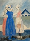 Pablo Picasso Painting Drawing On Old Paper Signed Stamped