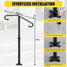 Single Post Wrought Iron Handrail Stair Railing Handrails For Outdoor Porch Rail