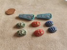 Variety Lot Of 8 Czech Vintage Egyptian Revival Cabochons