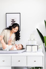Ubbi Tabletop Diaper Caddy  Diaper Storage  Caddy Organizer  White