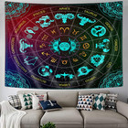 Zodiac Astrology Tapestry Sun And Moon Constellation Blacklight Tapestry Wall H