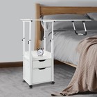 Overbed Table W  Wheels  Movable Bedside Table  Height Adjustable Over Bed Desk