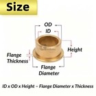 Metric Oilite Flanged Bronze Sintered Bearing Bushes Series -high Quality 1 55mm