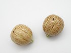 Arcadia Ceramics Cantaloupe Melon Shaker Set Salt   Pepper Vintage 1960 s Unused