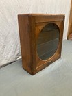 Antique Oak Clock Cabinet Lighted Display Case Time Detector Old Vtg 82-26e