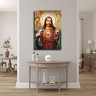 Sacred Heart Of Jesus Christ Poster Art Print Canvas Wall Art  Living Room