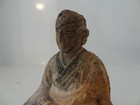 Antique  Tibetan Mongolian Buddhist Hand Made Clay Statue Of Lama