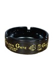 Vintage Golden Gate Casino Las Vegas Black Amethyst Glass Ashtray 3 1 2 Round