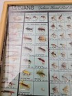 Vintage Glen Evans Deluxe Hand Tied Flies Display 13 1 2  X 11 1 2 