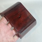 Vintage 185g Black Red Swirl Marbled Bakelite Catalin Base Block Chunk