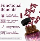 Vinia Red Grape Powder Capsules Resveratrol And Nitric Oxide Supplement 30 Cap