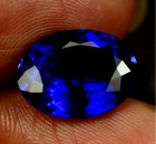 32 Ct Aaa  Natural Kashmiri Blue Sapphire Loose Gemstone Oval Cut Gie Certified