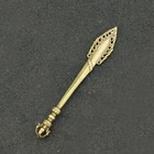 Curio Chinese Collection Bronze Buddhism Manjusri Wisdom Sword Small Statue