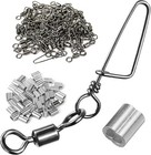 Decoy Crimp Swivel Snap Set Duck Goose Decoys Hunting Ball Bearing Swivels Tools