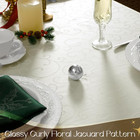 Christmas Jacquard Rectangle Tablecloth  Winter Waterproof Vintage Damask Table 