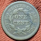 1854 Braided Hair Large Cent 1c Copper Coin Vg f Nice Coin