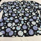 Vintage Ua Scrubs Xl Navy Patterned Long Sleeve Medical Scrub Top Multicolor