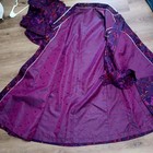 Vintage Traditional Korean Hanbok Silk Durumagi Coat Purple  Robe   Scarf