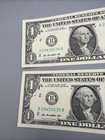 Consecutive Pair Series 2013  1 One Dollar Bills Federal Reserve Notes Uncirc 