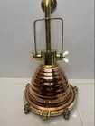 Nautical Vintage Antique Marine Brass And Copper Hanging Cargo Pendant Light