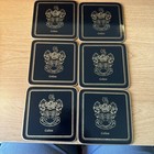 New Collins Family Crest Shield Coat Arms Heraldic Coaster Set 6 Made In Ireland