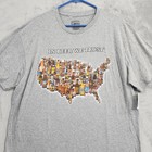 New Authentic Classics Shirt Mens L Gray In Beer We Trust Graphic Tee Usa Map