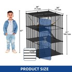 Cat Cage Indoor Cat Enclosures Diy Playpen Ferret Rabbit Metal Kennel W  Hammock