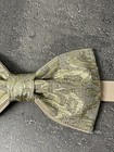 New Handmade Custom Bow Tie Gold Leopard Pre Tied Adjustable Wedding Tie