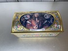 Vtg E  Otto Schmidt Gold Tin Box Albrecht Surer Floral Antique