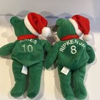 New Set 2 Salvino s Christmas Bamm Beanos Green Santa Bears Ripken Jr Jones 1998