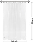 54x78 Inch Stall Shower Curtain liner 8g Heavy Duty Clear Peva 3
