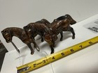 Vintage   2   Cast Metal Horse Statue Bronze Copper Finish 1950s Usa