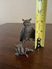 Vtg 1986 Avon Bronze Great Horned Owl Figurine 3 25 Inches Tall