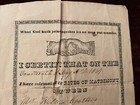 1839 Pennsylvania Marriage Document Wm  Crothers   Hetty Mcfeeley Clasped Hands