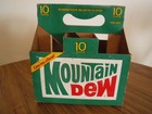 Vintage Mountain Dew Bottle Tote carrier 6er  give Me A Dew  10oz Bottles