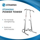 Power Tower - Dip Bar Pull Up Bar Station With Smart Workout App - Dip Bars F   