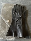 Brown Leather Gloves Womens Medium Elbow Length Unlined Dress    2  Other Pair